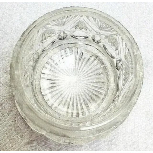 Late 19th Century Antique Art Nouveau Powder Jar with Silver Plated Lid For Sale - Image 4 of 6