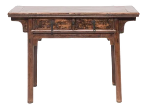 19th Century Chinese Two Drawer Provincial Table