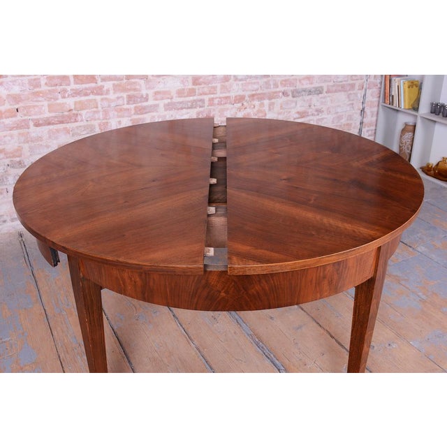 Art Deco Extendable Dining Table in Walnut, Czech, 1920s For Sale - Image 10 of 18
