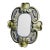Giltwood Scroll Frame Oval Wall Mirror With Craquele, 20" For Sale