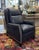 A pair of beautiful navy blue leather recliners by Hancock & Moore. These manual recliners offer a plump and supportive...