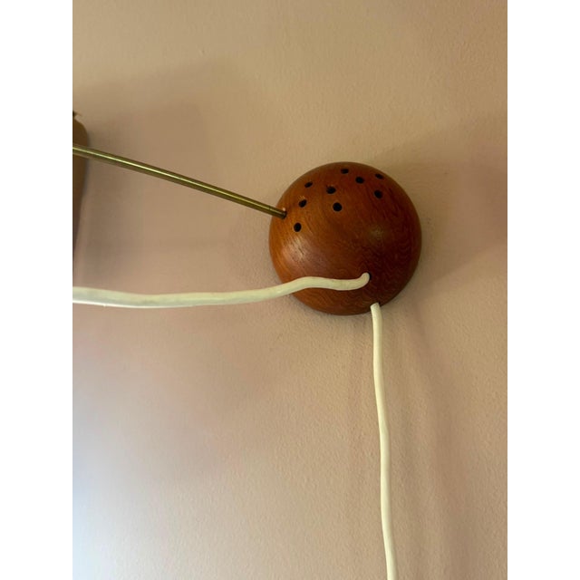 Ateljé Lyktan Vintage 1940’s Hans Bergström "421" Fabric Hanging Wall Lamp For Sale - Image 4 of 8