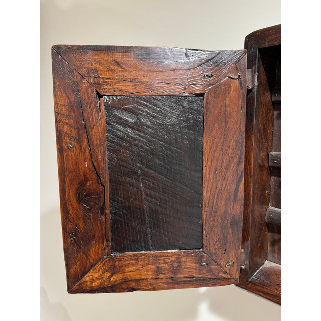 Antique Rustic Wooden Wall-Mounted Key Cabinet, 9 Hooks For Sale In San Francisco - Image 6 of 12