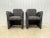 Great pair of Chiclet Sytle Club Chairs. Black with Gold Diamond Upholstery. Modern take on classic harlequin design.