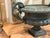 19th Century Antique French Neoclassical Painted Cast Iron Garden Urn For Sale - Image 4 of 5