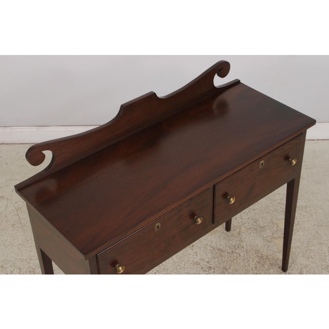 Brown Virginia Style Bench Made Mahogany 2 Drawer Hunt Board Server For Sale - Image 8 of 14