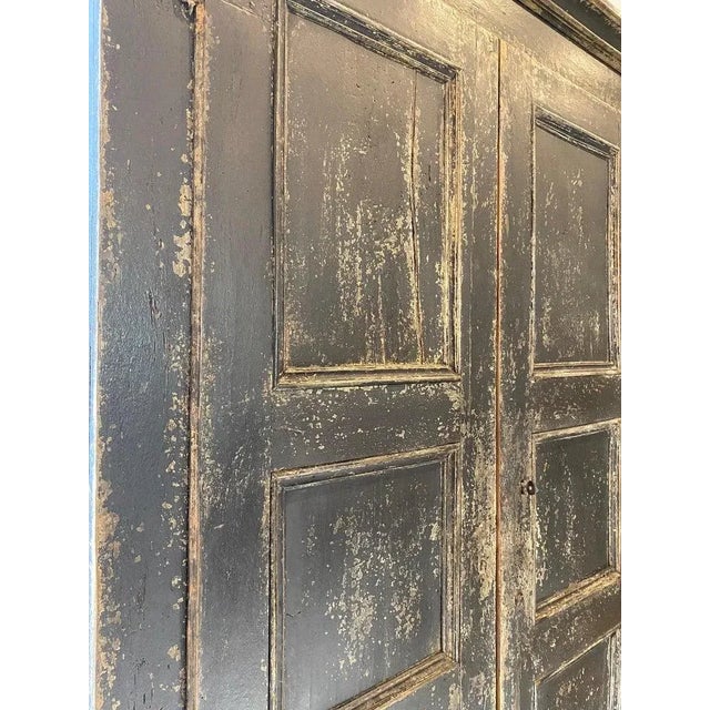 Ebonized Two-Door Pine Cabinet, Italy, 19th Century For Sale - Image 11 of 12
