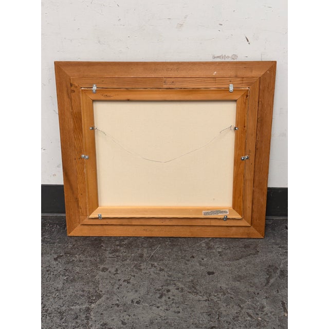 Early 21st Century Figurative Masks Acrylic Painting, Framed. For Sale - Image 5 of 12