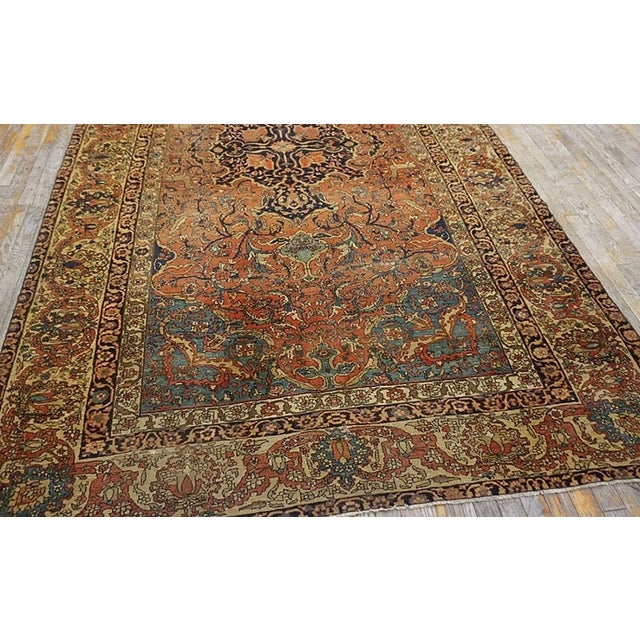 19th Century Persian Sarouk Farahan Carpet 6' 2" x10' 4" For Sale - Image 9 of 12