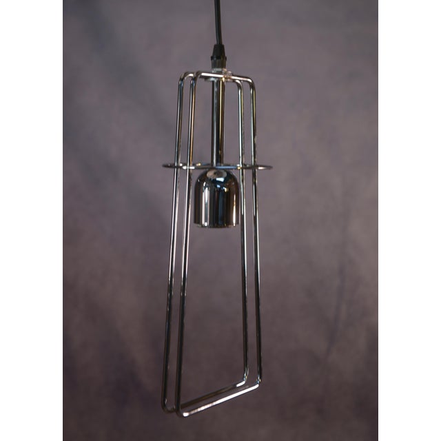 Metal Orange Lacquered Metal Design Pendant Light, 1970s For Sale - Image 7 of 8