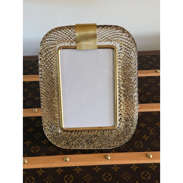 Gold Murano Glass Photo Frame, 2000s For Sale - Image 9 of 10