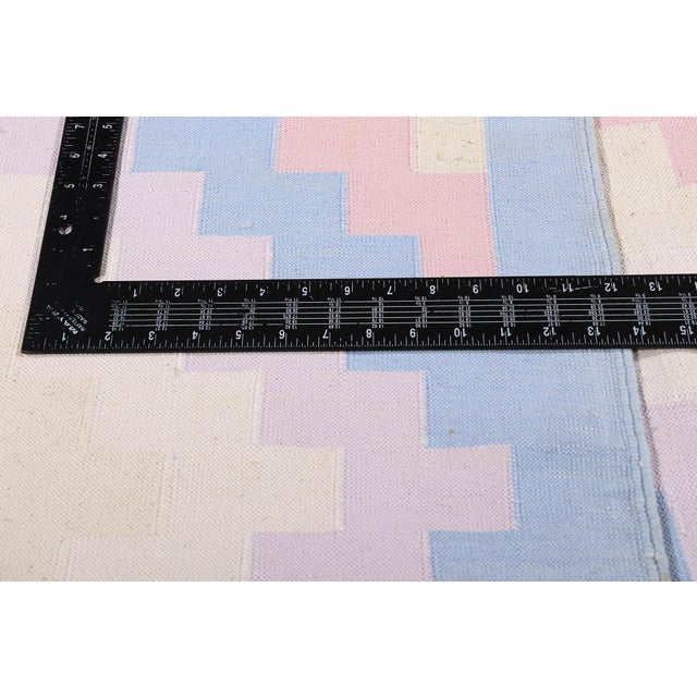 Textile Vintage Indian Dhurrie Rug, 10'03 X 14'00 For Sale - Image 7 of 10