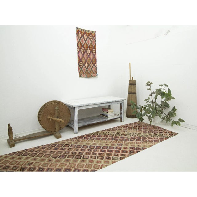 Vintage Turkish Kilim Runner For Sale In Los Angeles - Image 6 of 7