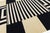 Modern Navajo-Style Hand-Knotted Wool Rug – Black & Cream Graphic Geometric For Sale - Image 4 of 12