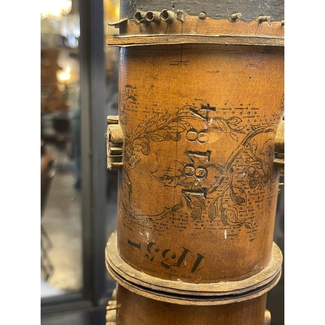 Late 19th Century Arts and Crafts Living Room Lamp in Wallpaper Roll with Lampshade, France, 1900s For Sale - Image 5 of 16