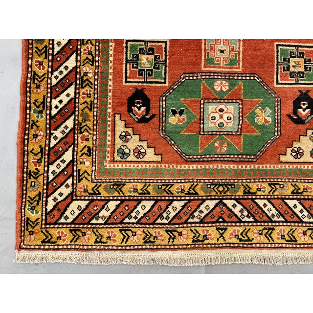 Hand-Knotted Kazak Sevan Star Triple Medallion Tribal Rug - 5'0" X 3'10" For Sale - Image 6 of 12