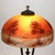 Antique Reverse Painted Scenic Table Lamp in the Manner of Handel C1920. Measures - 24" x 16" x 16". A fine example of...