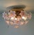 Contemporary Murano Style Flush Mount Light Pink Flower Ceiling Light Glass Chandelier For Sale - Image 3 of 14