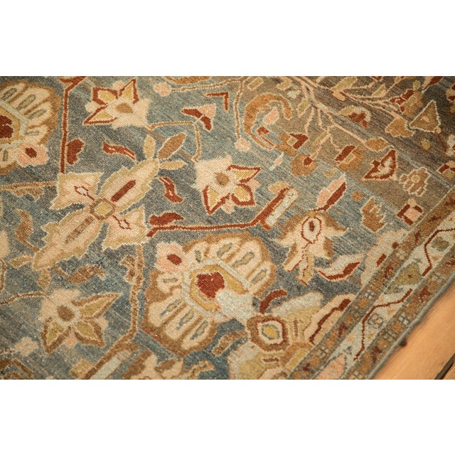 Sky Blue Vintage Distressed Malayer Rug Runner - 3'8" x 12'4" For Sale - Image 8 of 11