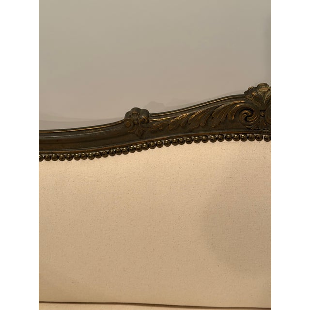 French Antique Louis XVI Style Newly Upholstered French Settee Loveseat For Sale - Image 3 of 14