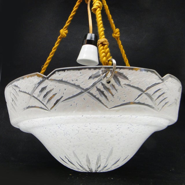 Art Deco Ample Lamp, Poland, 1950s For Sale - Image 9 of 15