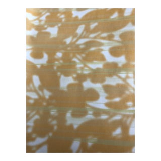 Elitis Transparence With Orange Flower Design Wall Paper Rolls - Set of 3 For Sale