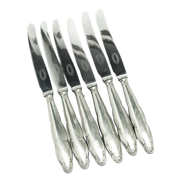 Art Deco Knives from Bros Henneberg, Poland, 1930s, Set of 6 For Sale