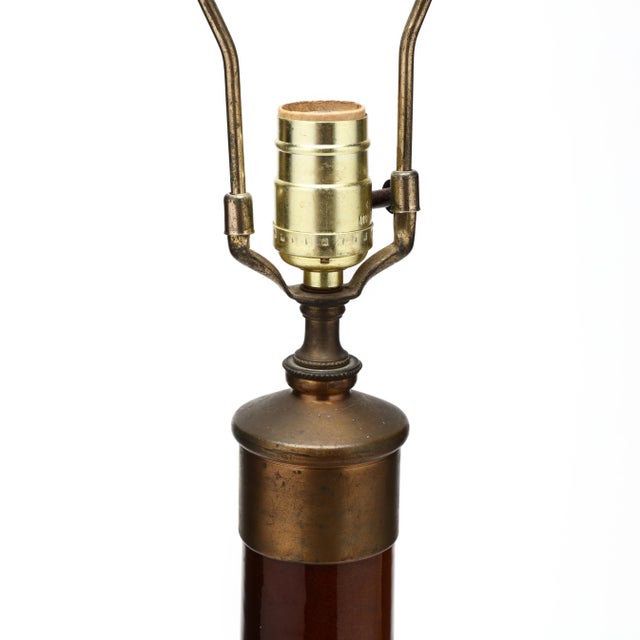 Weller Pottery 1892 Lonhuda Pottery Vase Lamp With Hydrangeas For Sale - Image 4 of 8