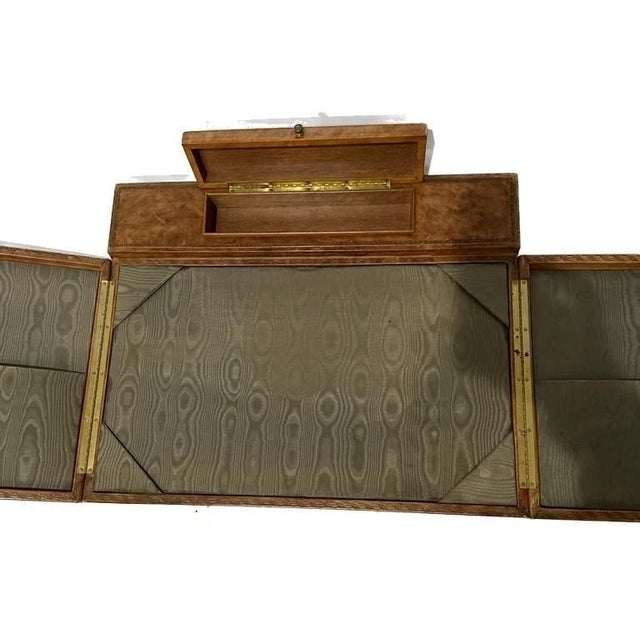 Victorian English Victorian Antique Leather Writing Box For Sale - Image 3 of 5
