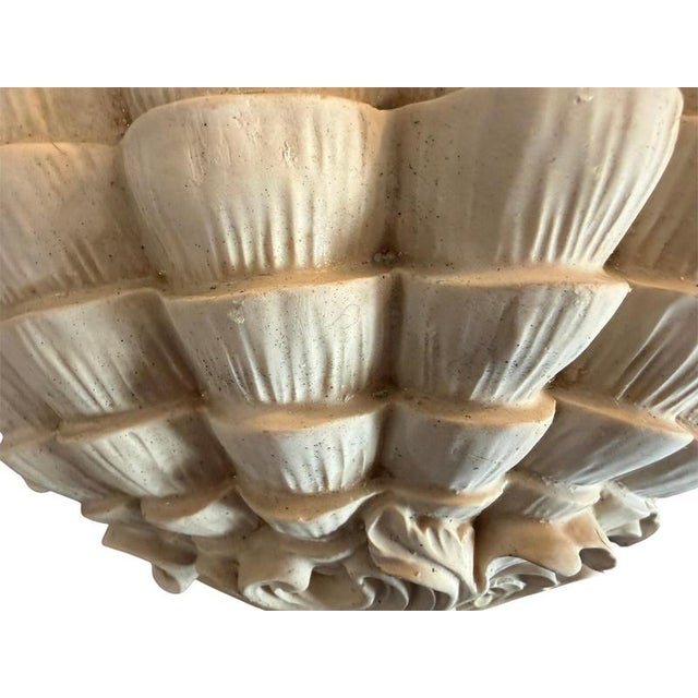 Rococo Antique French Biscuit Ceramic Shell-Form Wall Sconces, 1890, Set of 2 For Sale - Image 3 of 10
