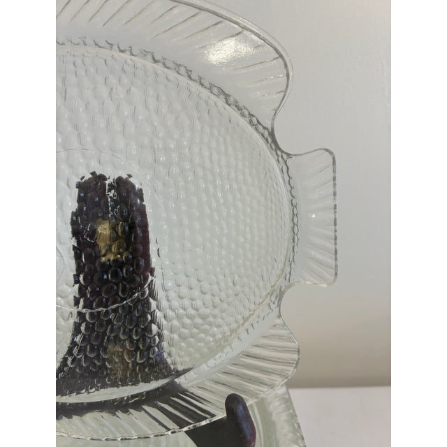 Mid 20th Century Mid-Century Modern Clear Pressed Glass Fish Plates – Set of 12 For Sale In Oklahoma City - Image 6 of 9