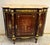 French French Louis XVI Marble Top Sideboard Cabinet With Floral Marquetry, Bronze Ormolu & Hand-Finished Gold Leaf Details For Sale - Image 3 of 4