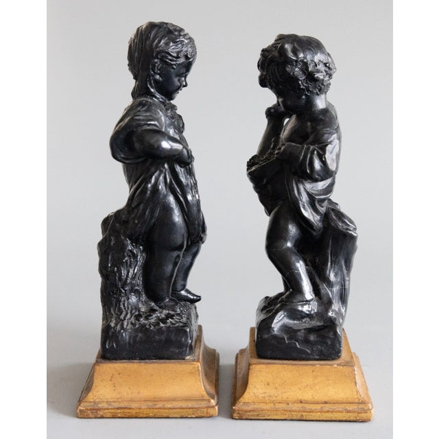 Vintage Italian Borghese Cherubs Putti Figurines - Set of 2 For Sale In Houston - Image 6 of 12
