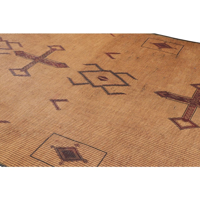 1950s Vintage Moroccan Tuareg Tribal Reed & Leather Rug by Rug & Kilim, Morocco, 1950-1959 For Sale - Image 5 of 7