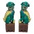 Pair of Vintage Chinese Hand Painted Glazed Pottery Foo Dogs, Marked For Sale