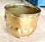 Metal Vintage English Hand-Hammered Brass Lion Head Cachepot Jardinière For Sale - Image 7 of 12