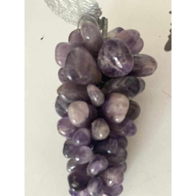 Vintage Pair of 2 LBS Amethyst Grapes Clusters For Sale - Image 4 of 4
