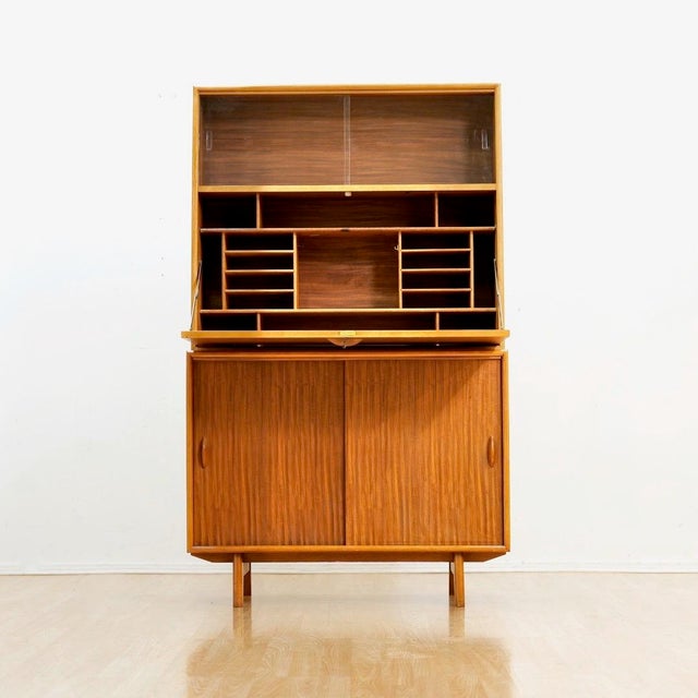 1960s Mid Century Secretary Desk by Herbert E. Gibbs For Sale - Image 10 of 14