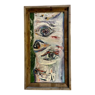 The Birch Tree, Original Oil Painting, Framed, Van Ness For Sale