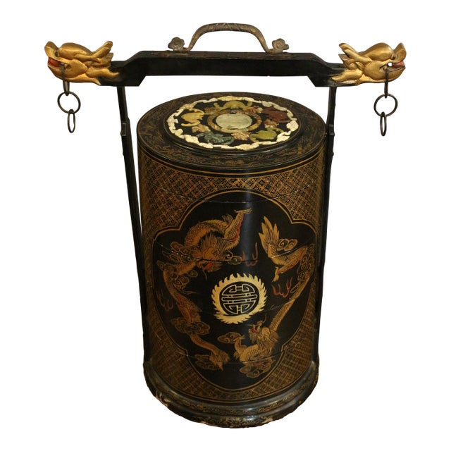 Early 20th Century Grand Scale Chinese Wedding Basket For Sale