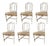Antique French White Dining Chairs, 1800s, Set of 6 For Sale