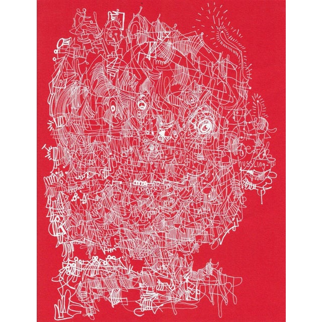 Ink on archival red paper Michael Alan (born July 13, 1977, New York, NY) is a New York City based artist. He works in...