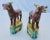 Boho Chic Chinese Tri- Color Porcelain Kylin Buddhists Animals - a Pair For Sale - Image 3 of 7