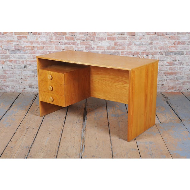 Mid-Century Writing Desk in Oak Veneer, Czech, 1960s For Sale - Image 6 of 10