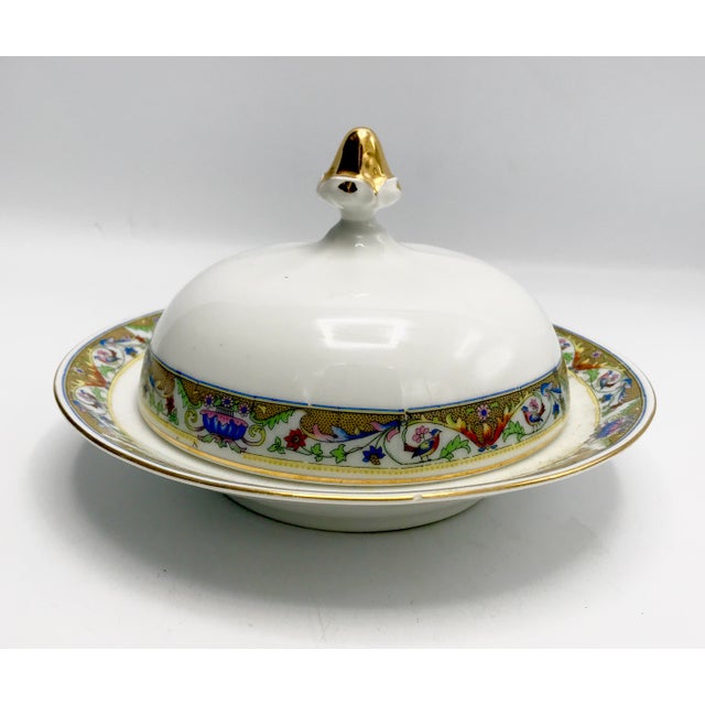 1920s Koenigszelt Silesia Dome Covered Bone China Serving Dish For Sale - Image 4 of 7