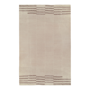 1950s Vintage Turkish Kilim in Beige-Black Panel Woven Style
