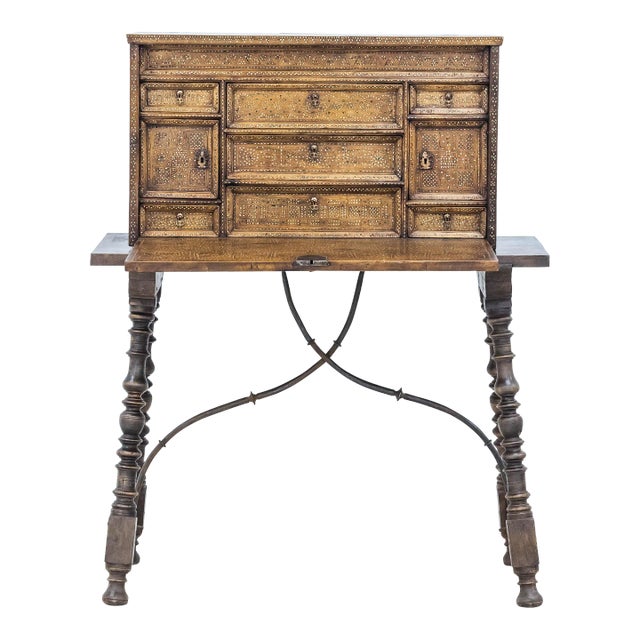 Inlaid 18th C Bargueño For Sale