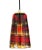 Contemporary Tartan Pendant in Amber in Brass For Sale - Image 3 of 3