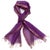 Indian Bijou Magenta Silk-Cotton Scarf For Sale - Image 3 of 3