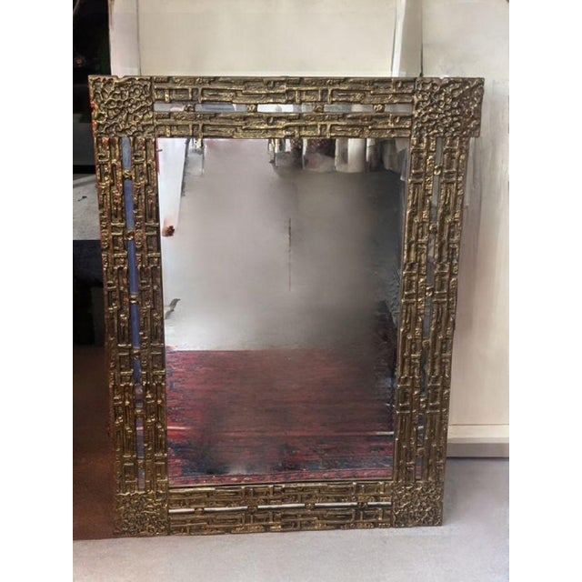 Vintage Mirror with Bronze Frame, 1970s For Sale - Image 11 of 11